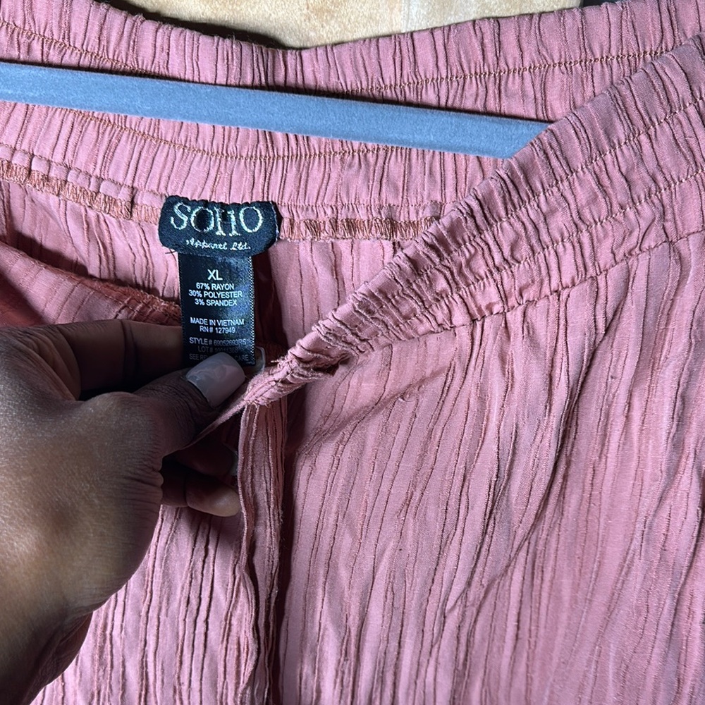 SOHO Pink Crinkle Pants